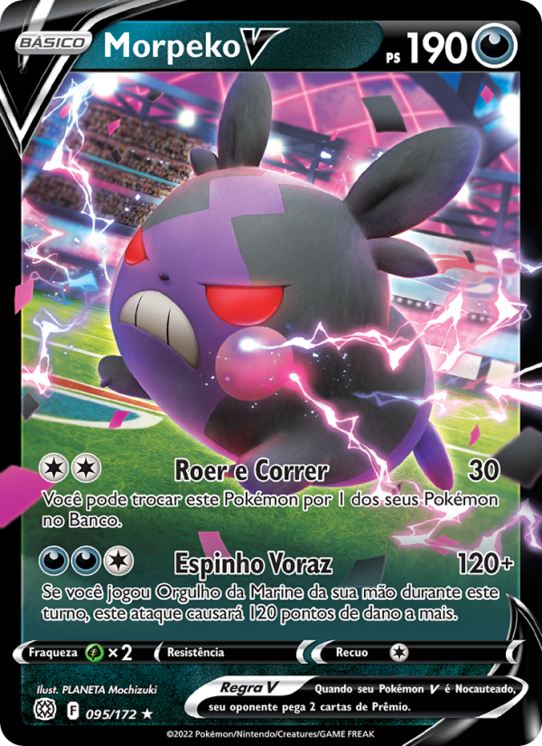 Morpeko V 095 — Astros Cintilantes (Portuguese Pokémon TCG card)