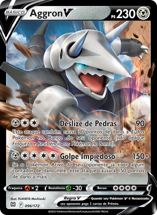 Aggron V 096 — Astros Cintilantes (Portuguese Pokémon TCG card)