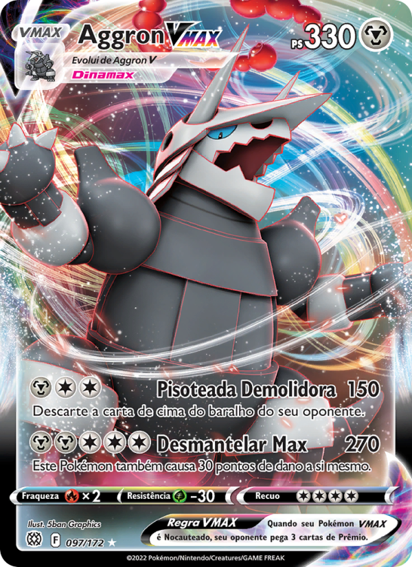 Aggron VMAX 097 — Astros Cintilantes (Portuguese Pokémon TCG card)