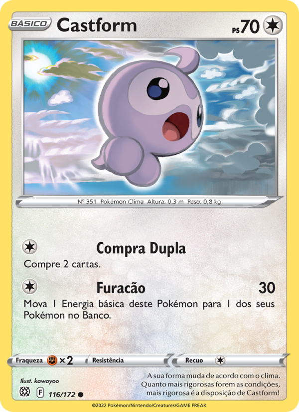 Castform 116 — Astros Cintilantes (Portuguese Pokémon TCG card)
