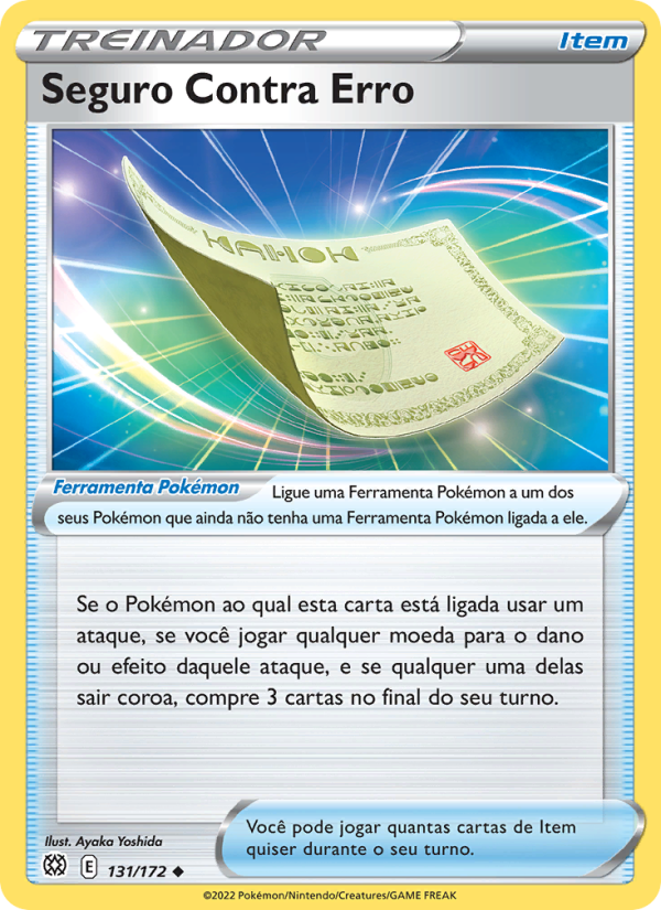 Seguro Contra Erro 131 — Astros Cintilantes (Portuguese Pokémon TCG card)