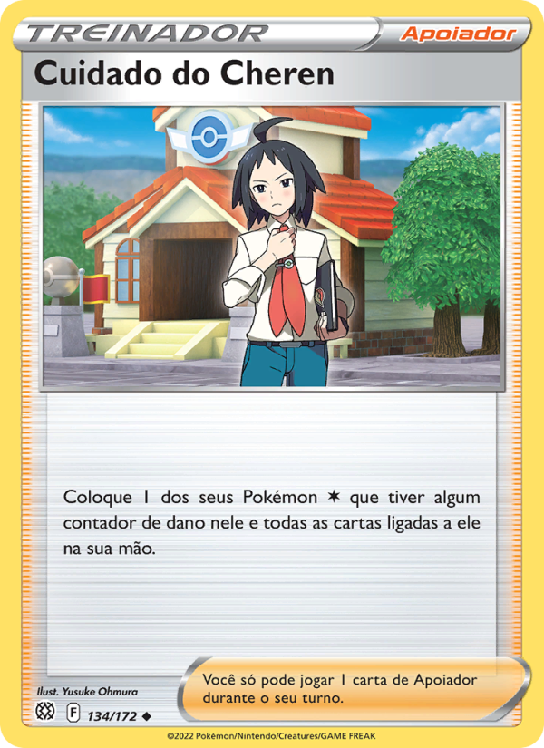 Cuidado do Cheren 134 — Astros Cintilantes (Portuguese Pokémon TCG card)