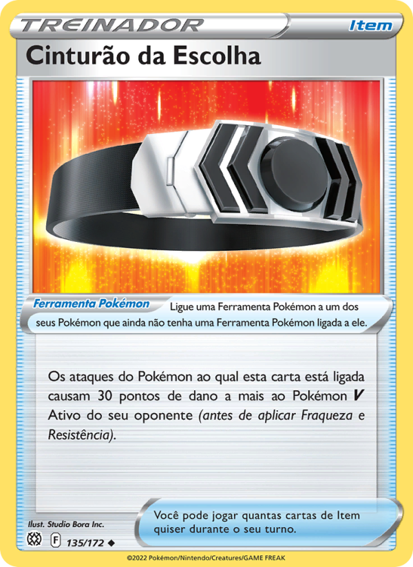 Cinturão da Escolha 135 — Astros Cintilantes (Portuguese Pokémon TCG card)