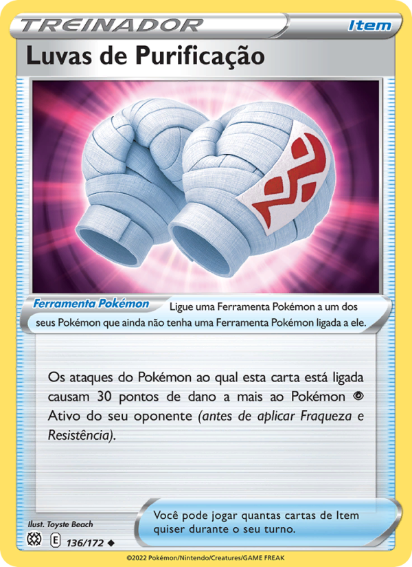Luvas de Purificação 136 — Astros Cintilantes (Portuguese Pokémon TCG card)