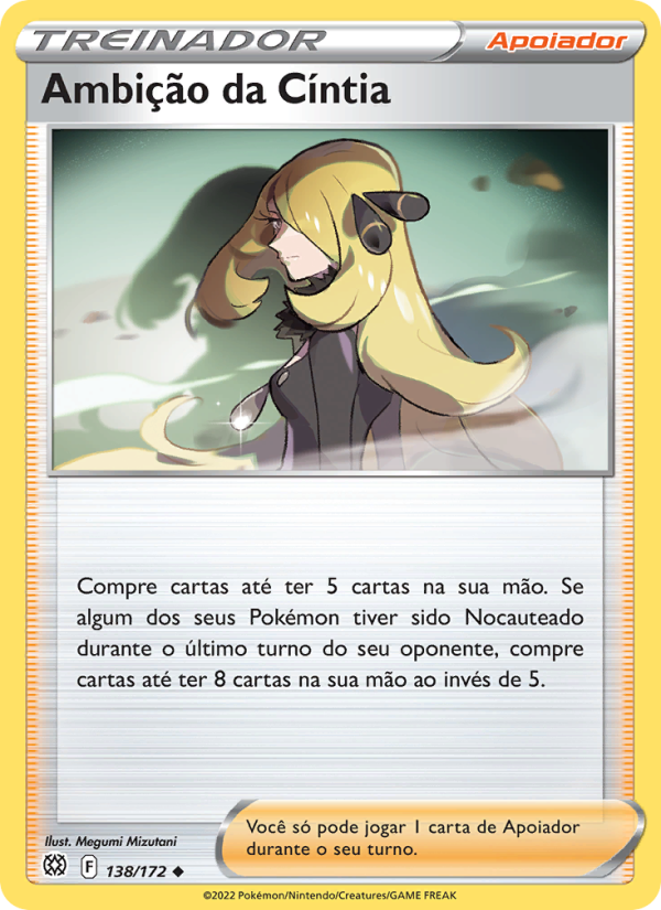 Ambição da Cíntia 138 — Astros Cintilantes (Portuguese Pokémon TCG card)