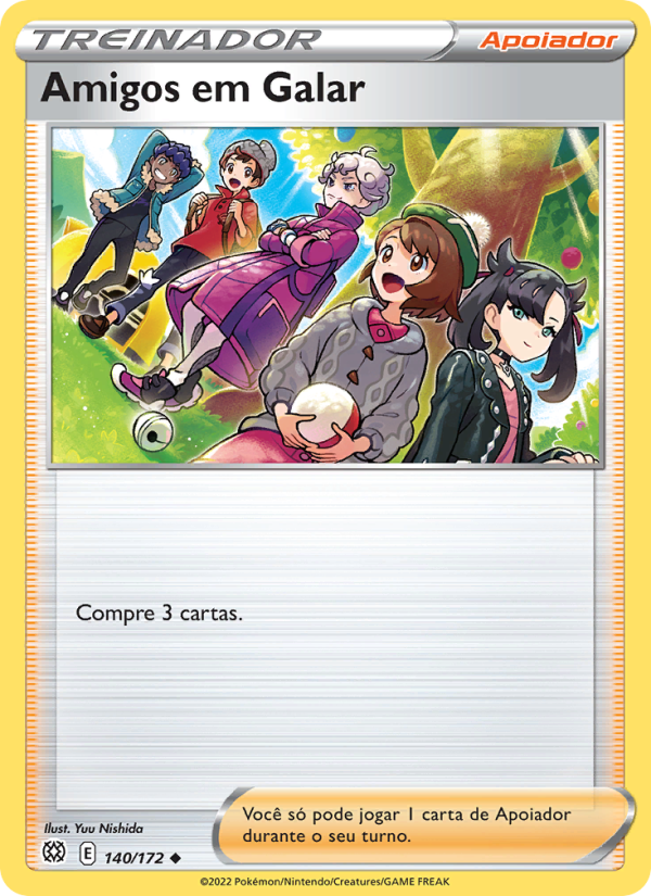 Amigos em Galar 140 — Astros Cintilantes (Portuguese Pokémon TCG card)