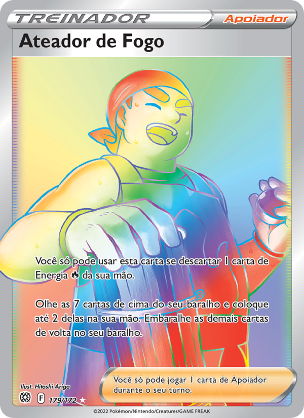 Ateador de Fogo 179 — Astros Cintilantes (Portuguese Pokémon TCG card)