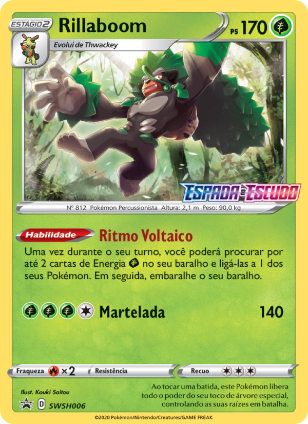 Rillaboom SWSH006 — ESES Promos (Portuguese Pokémon TCG card)