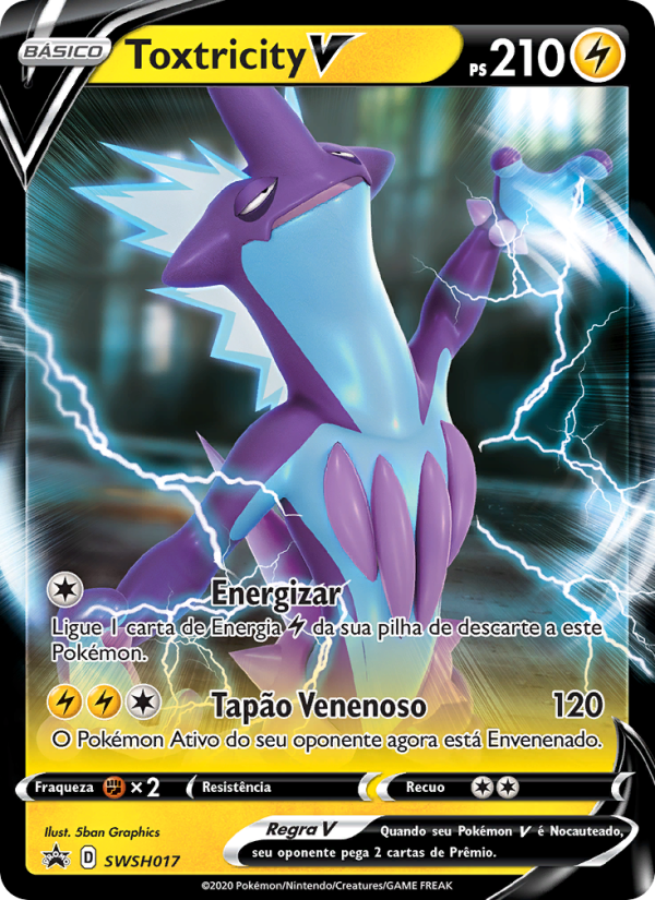 Toxtricity V SWSH017 — Sword & Shield Promos (Portuguese Pokémon TCG card)