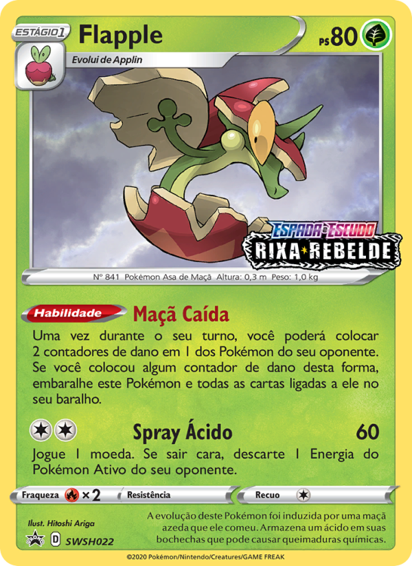 Flapple SWSH022 — ESES Promos (Portuguese Pokémon TCG card)