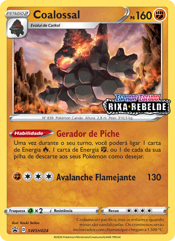 Coalossal SWSH024 — ESES Promos (Portuguese Pokémon TCG card)