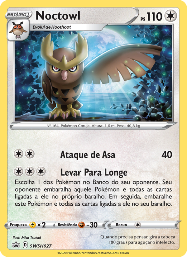 Noctowl SWSH027 — ESES Promos (Portuguese Pokémon TCG card)