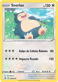 Snorlax SWSH032 — Sword & Shield Promos (Portuguese Pokémon TCG card)