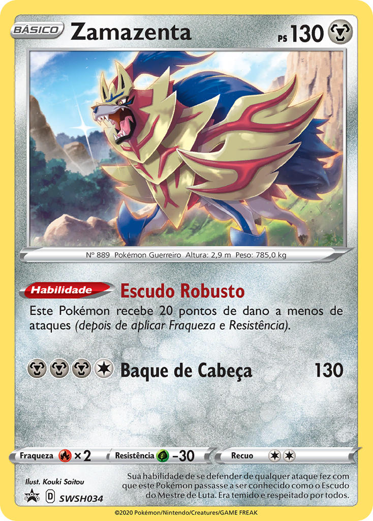 Zamazenta SWSH034 — Sword & Shield Promos (Portuguese Pokémon TCG card)