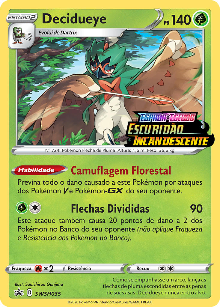 Decidueye SWSH035 — Sword & Shield Promos (Portuguese Pokémon TCG card)