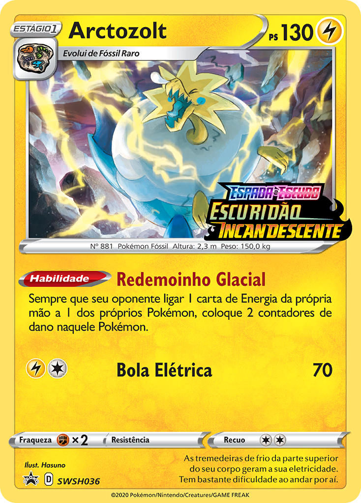 Arctozolt SWSH036 — Sword & Shield Promos (Portuguese Pokémon TCG card)