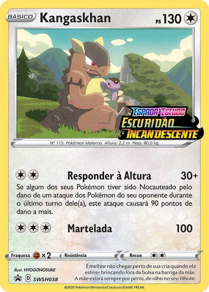 Kangaskhan SWSH038 — Sword & Shield Promos (Portuguese Pokémon TCG card)