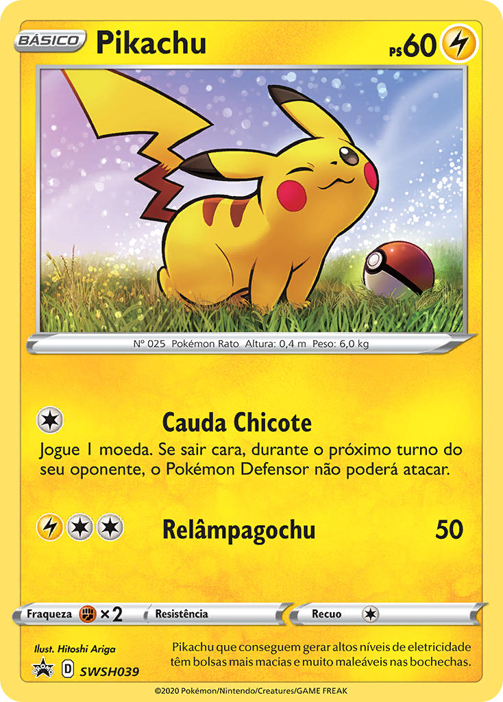 Pikachu SWSH039 — Sword & Shield Promos (Portuguese Pokémon TCG card)