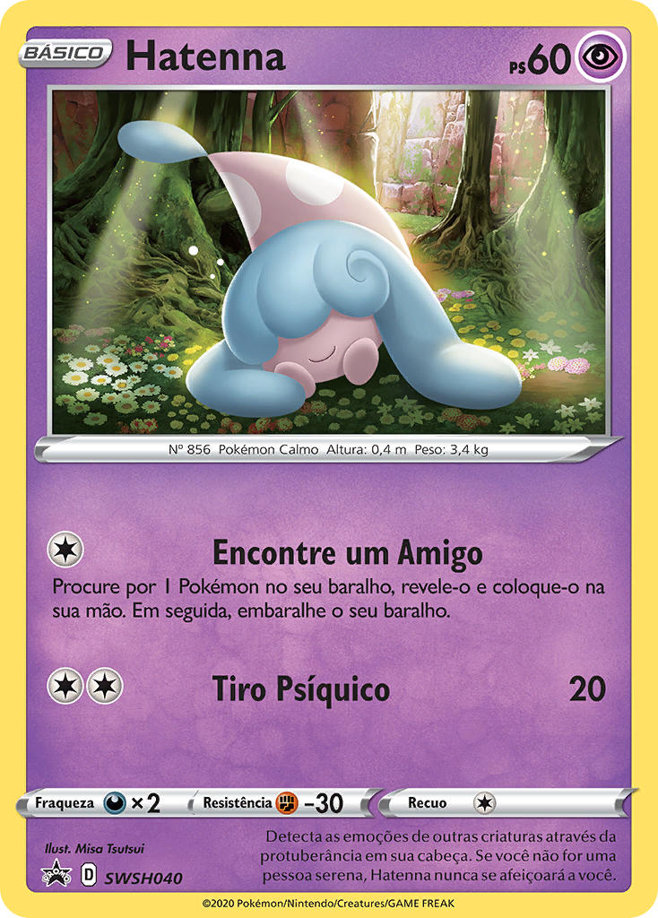 Hatenna SWSH040 — Sword & Shield Promos (Portuguese Pokémon TCG card)