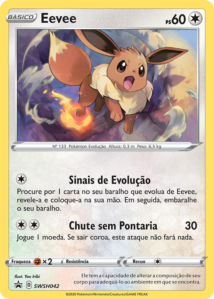 Eevee SWSH042 — Sword & Shield Promos (Portuguese Pokémon TCG card)