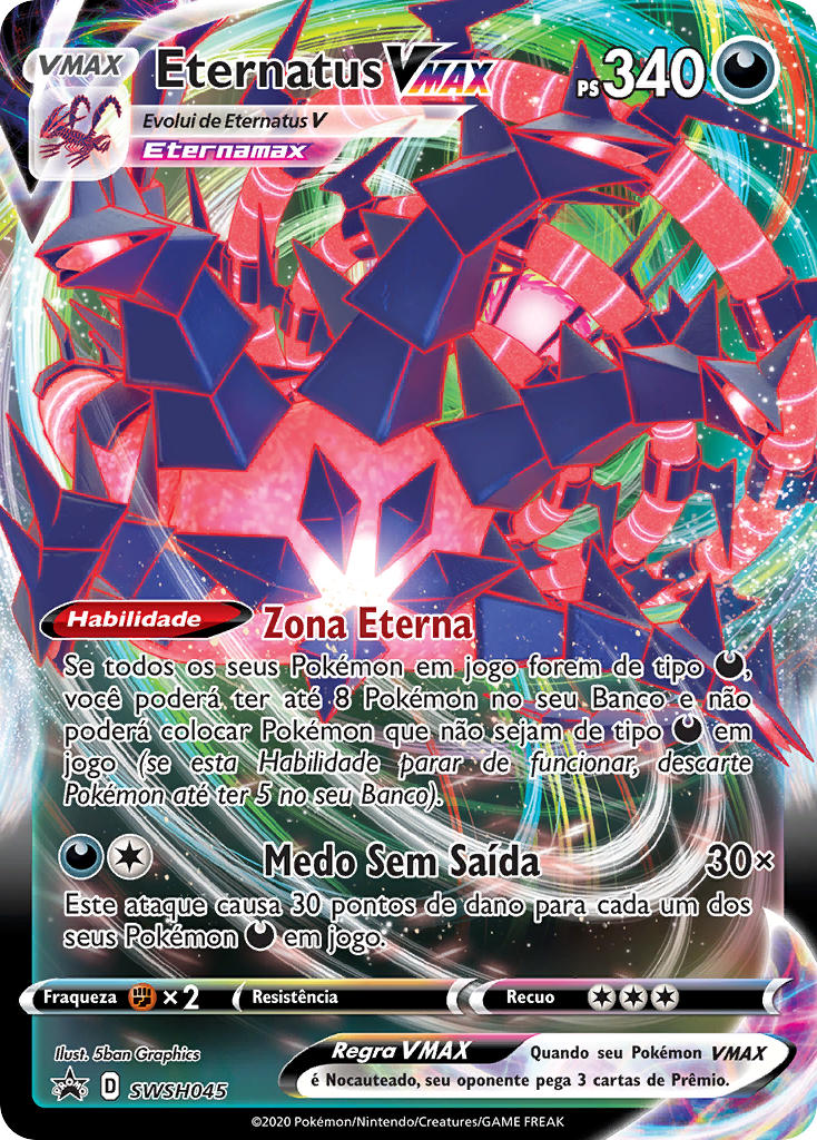 Eternatus VMAX SWSH045 — Sword & Shield Promos (Portuguese Pokémon TCG card)