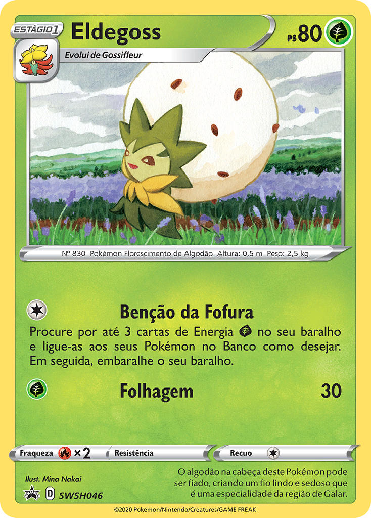 Eldegoss SWSH046 — Sword & Shield Promos (Portuguese Pokémon TCG card)