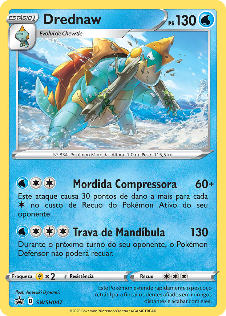 Drednaw SWSH047 — Sword & Shield Promos (Portuguese Pokémon TCG card)