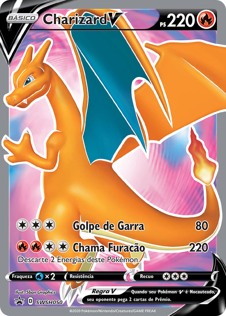 Charizard V SWSH050 — Sword & Shield Promos (Portuguese Pokémon TCG card)