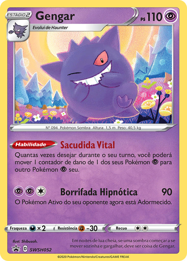 Gengar SWSH052 — Sword & Shield Promos (Portuguese Pokémon TCG card)