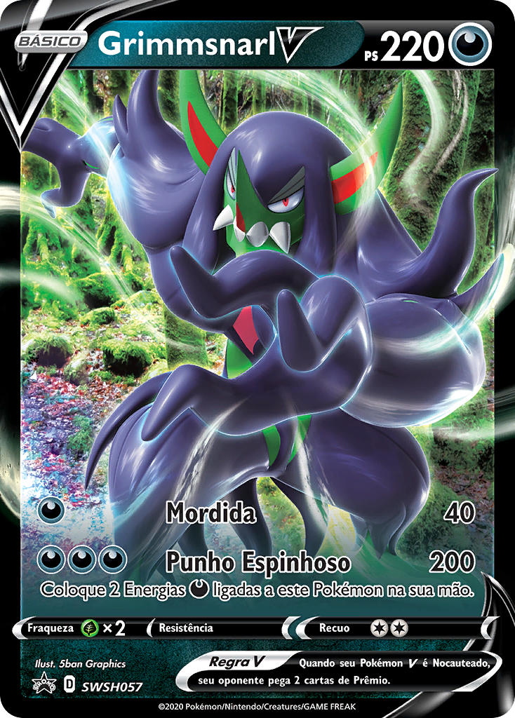 Grimmsnarl V SWSH057 — Sword & Shield Promos (Portuguese Pokémon TCG card)
