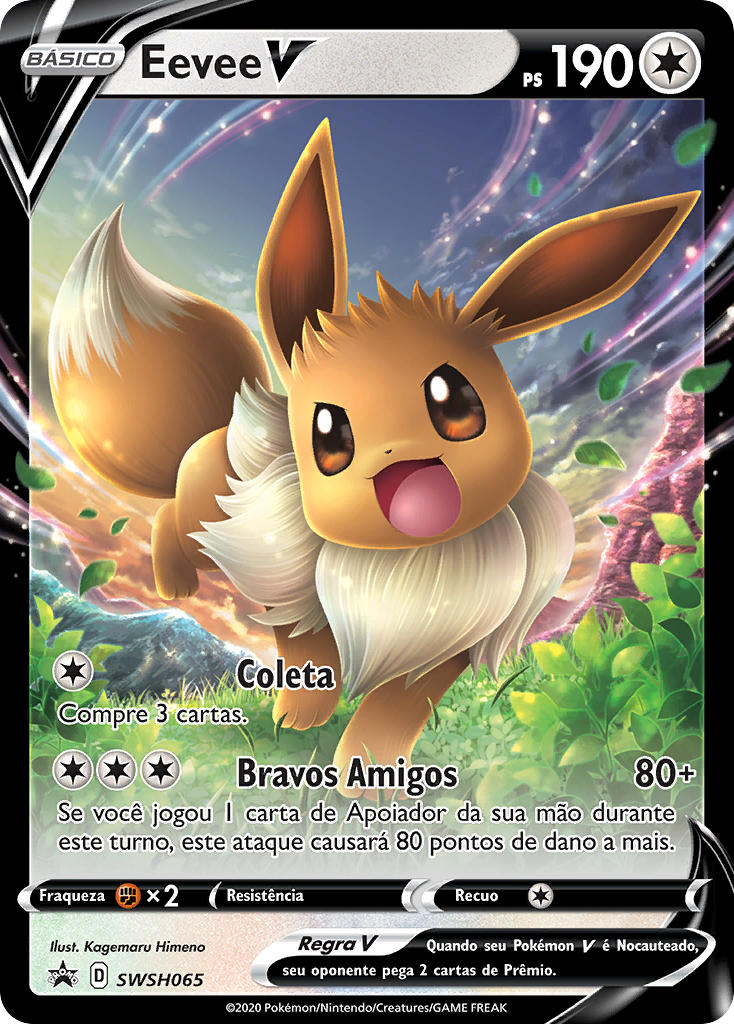 Eevee V SWSH065 — Sword & Shield Promos (Portuguese Pokémon TCG card)