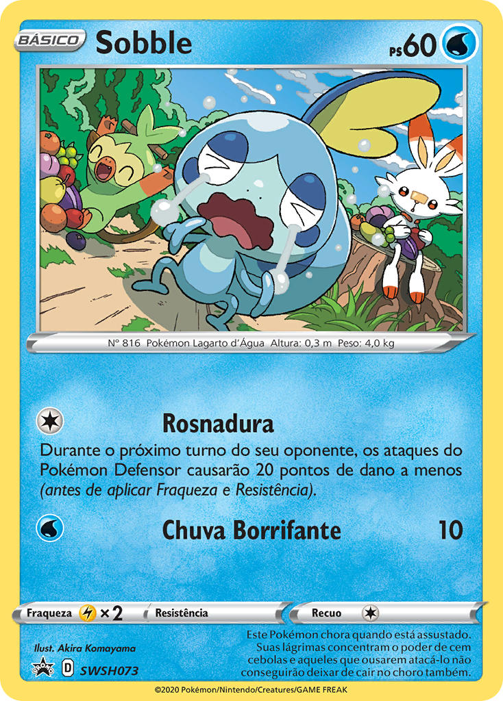Sobble SWSH073 — Sword & Shield Promos (Portuguese Pokémon TCG card)
