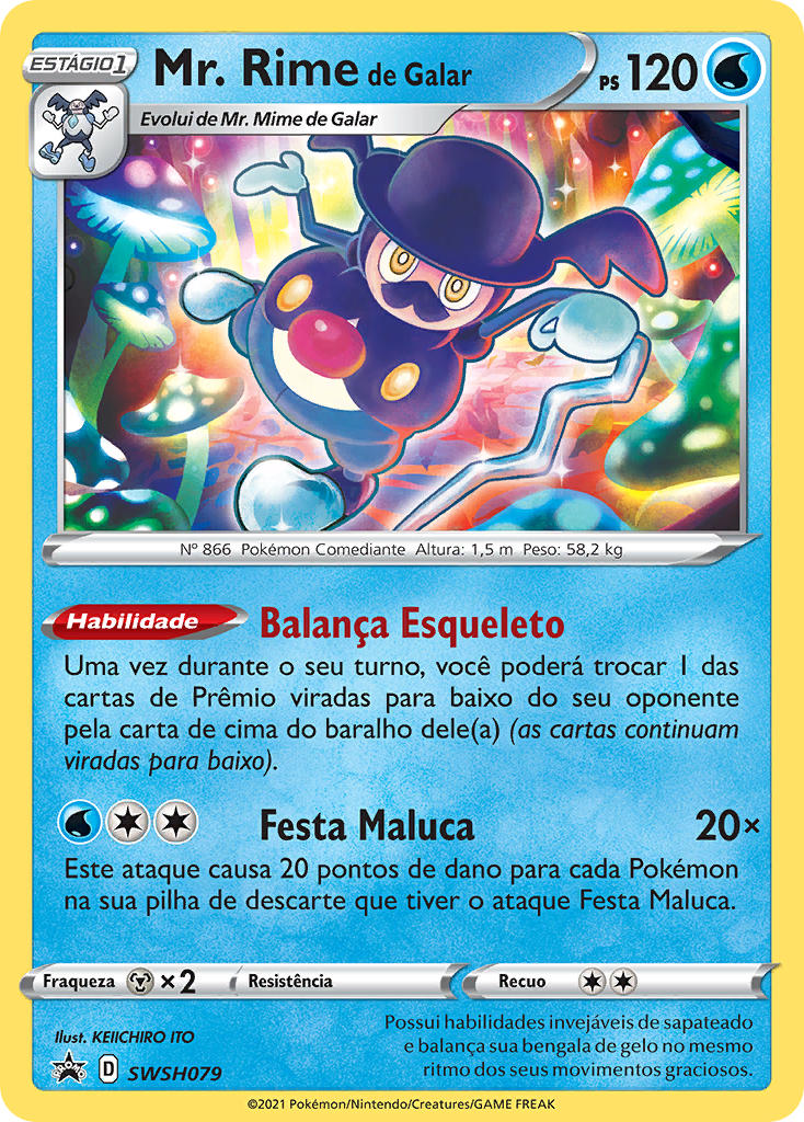 Mr. Rime de Galar SWSH079 — Sword & Shield Promos (Portuguese Pokémon TCG card)