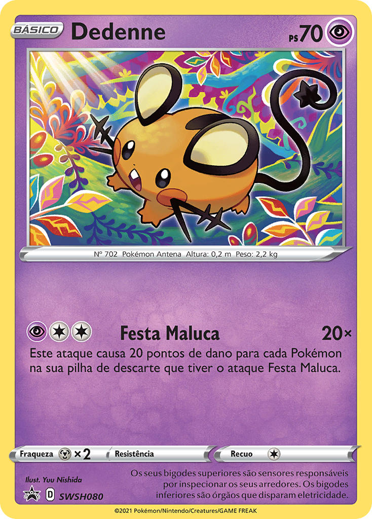 Dedenne SWSH080 — Sword & Shield Promos (Portuguese Pokémon TCG card)
