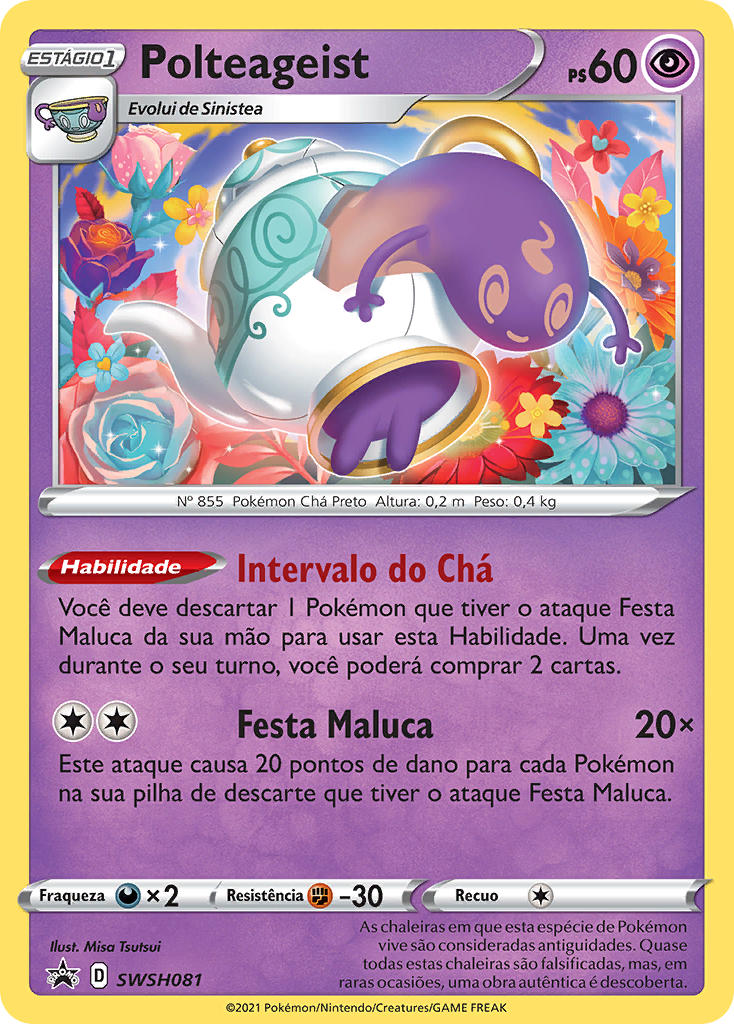 Polteageist SWSH081 — Sword & Shield Promos (Portuguese Pokémon TCG card)