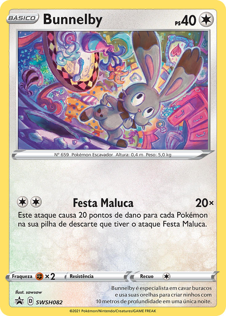 Bunnelby SWSH082 — Sword & Shield Promos (Portuguese Pokémon TCG card)
