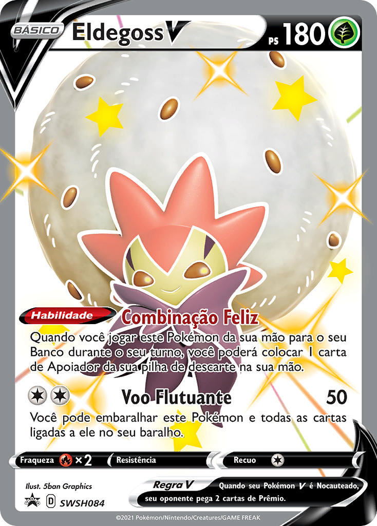 Eldegoss V SWSH084 — Sword & Shield Promos (Portuguese Pokémon TCG card)