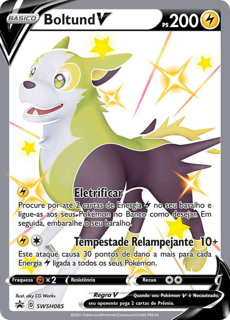 Boltund V SWSH085 — Sword & Shield Promos (Portuguese Pokémon TCG card)