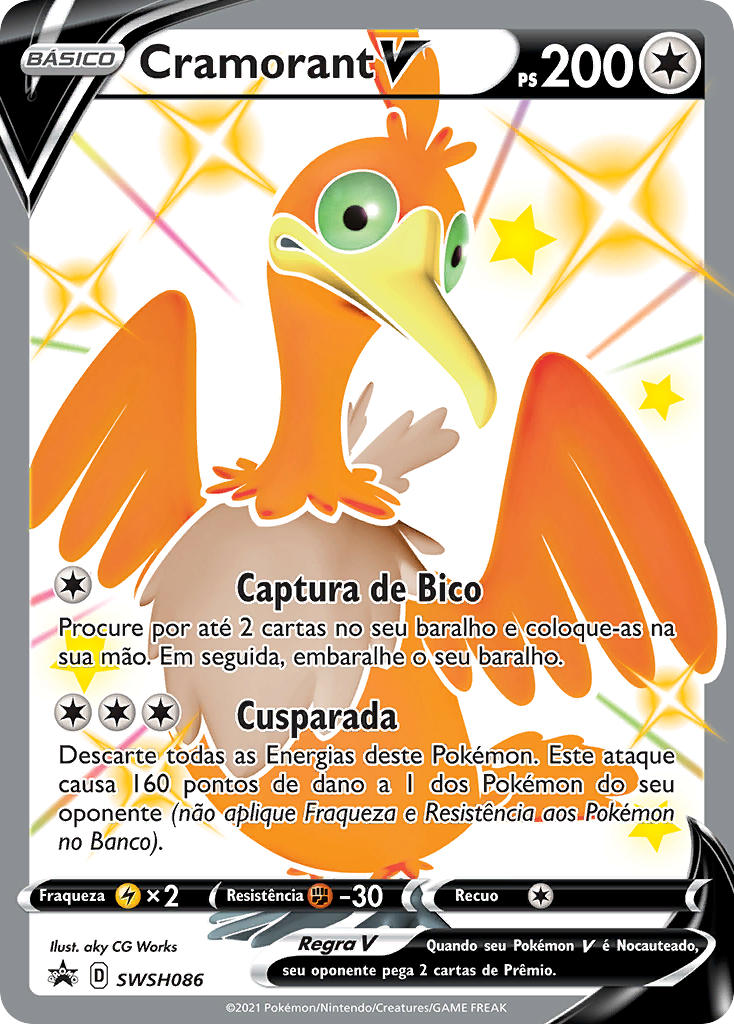 Cramorant V SWSH086 — Sword & Shield Promos (Portuguese Pokémon TCG card)