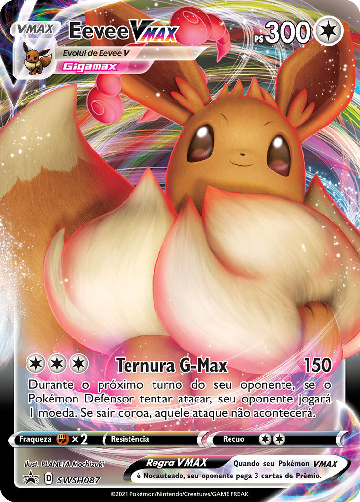 Eevee VMAX SWSH087 — Sword & Shield Promos (Portuguese Pokémon TCG card)