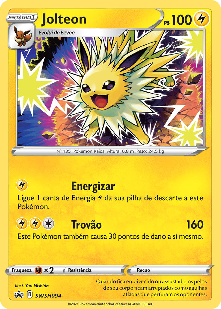 Jolteon SWSH094 — Sword & Shield Promos (Portuguese Pokémon TCG card)