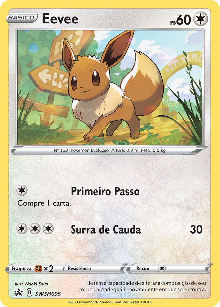 Eevee SWSH095 — Sword & Shield Promos (Portuguese Pokémon TCG card)