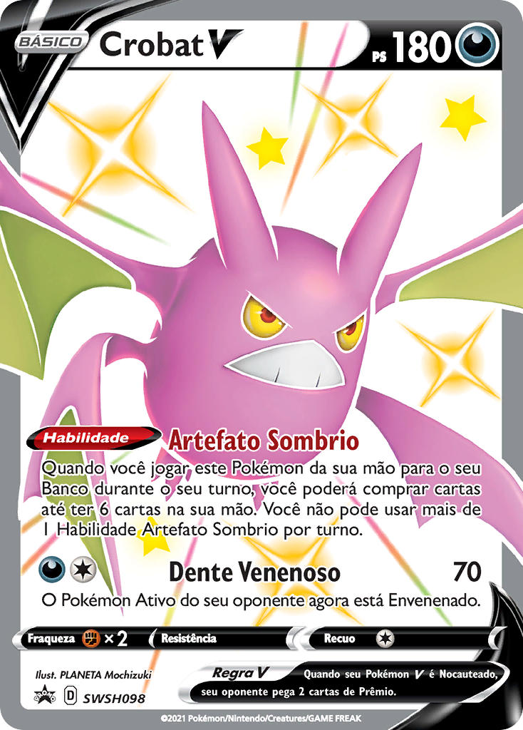Crobat V SWSH098 — Sword & Shield Promos (Portuguese Pokémon TCG card)