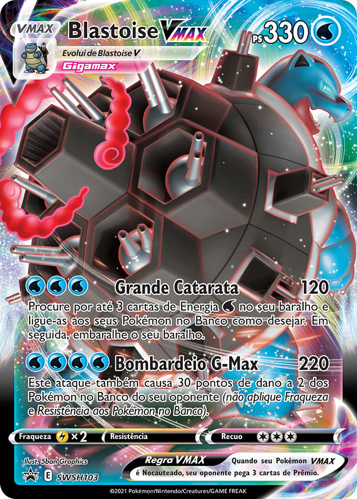 Blastoise VMAX SWSH103 — Sword & Shield Promos (Portuguese Pokémon TCG card)