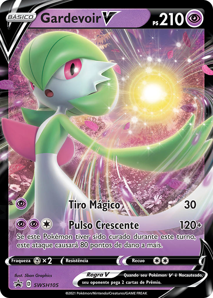 Gardevoir V SWSH105 — Sword & Shield Promos (Portuguese Pokémon TCG card)