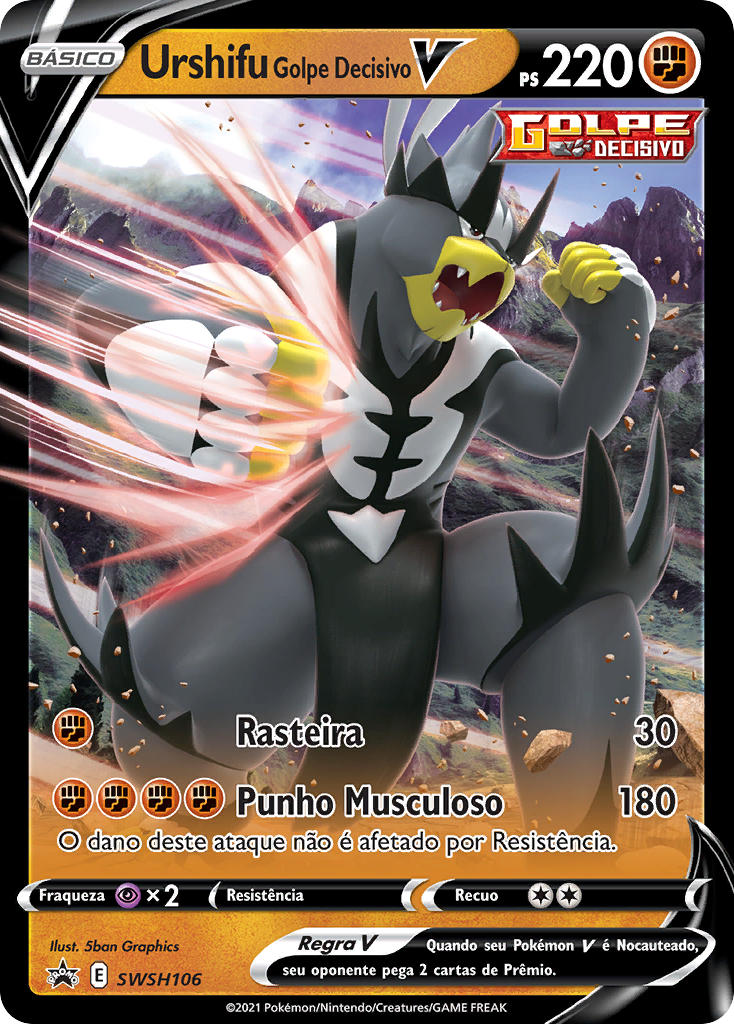 Urshifu Golpe Decisivo V SWSH106 — Sword & Shield Promos (Portuguese Pokémon TCG card)