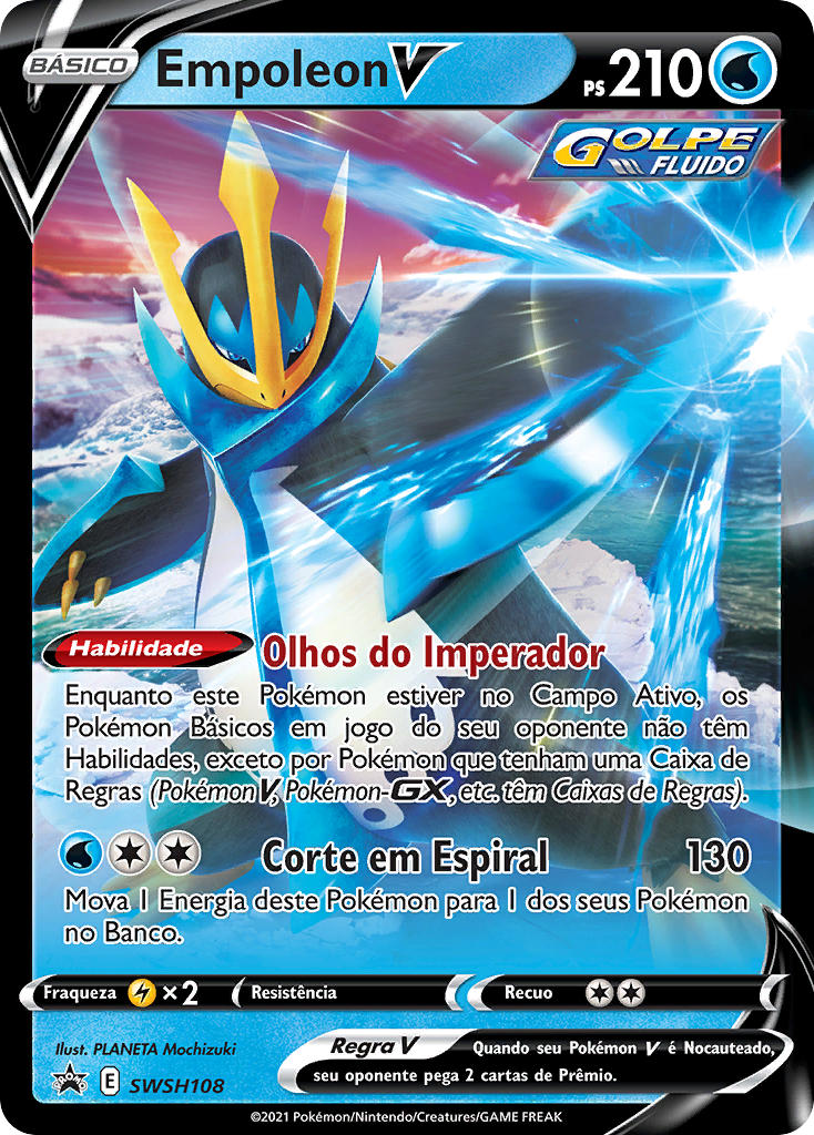 Empoleon V SWSH108 — Sword & Shield Promos (Portuguese Pokémon TCG card)