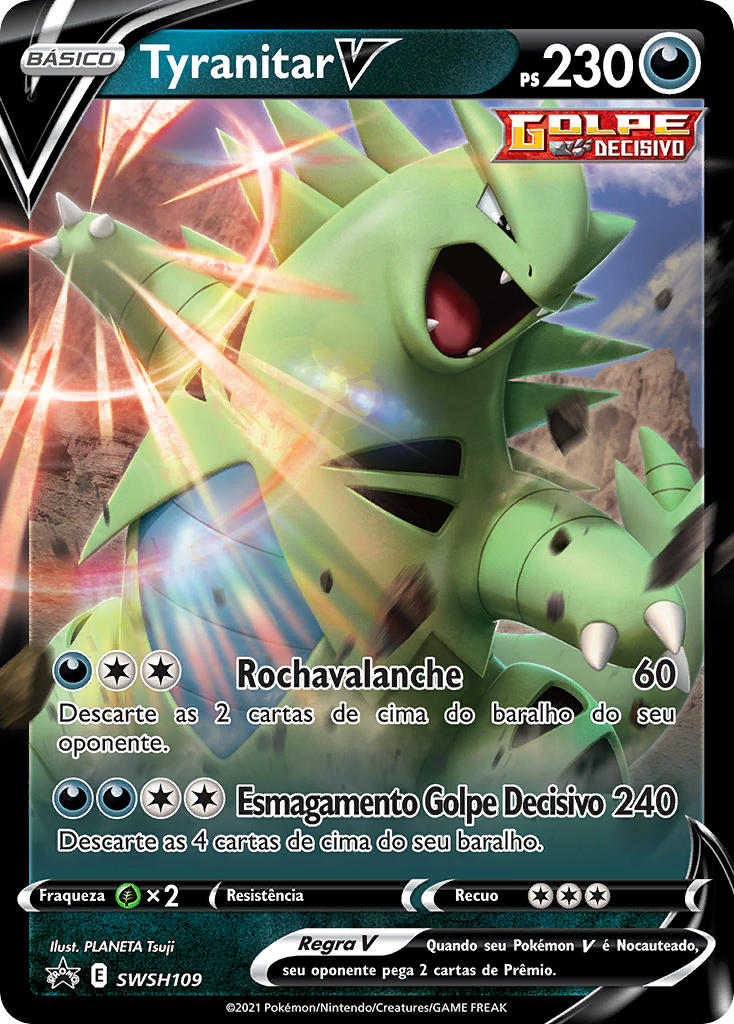 Tyranitar V SWSH109 — Sword & Shield Promos (Portuguese Pokémon TCG card)