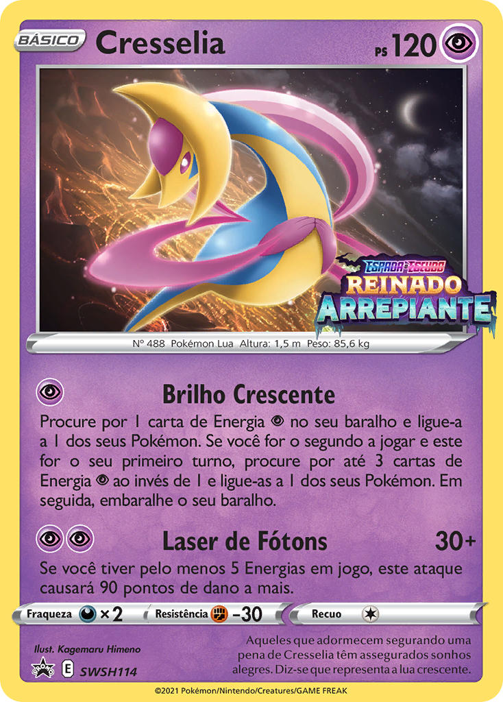 Cresselia SWSH114 — Sword & Shield Promos (Portuguese Pokémon TCG card)