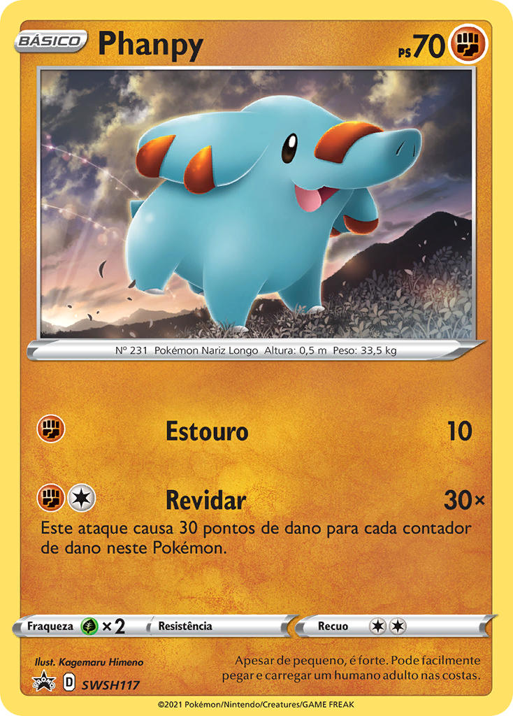 Phanpy SWSH117 — Sword & Shield Promos (Portuguese Pokémon TCG card)